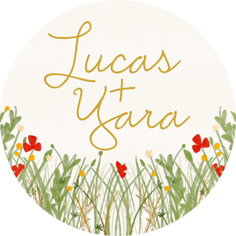 Sluitzegel rond veldbloemen | 25 stuks